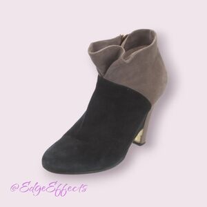 Salvatore Ferragamo Suede Ankle Boots Colorblock Size 7.5